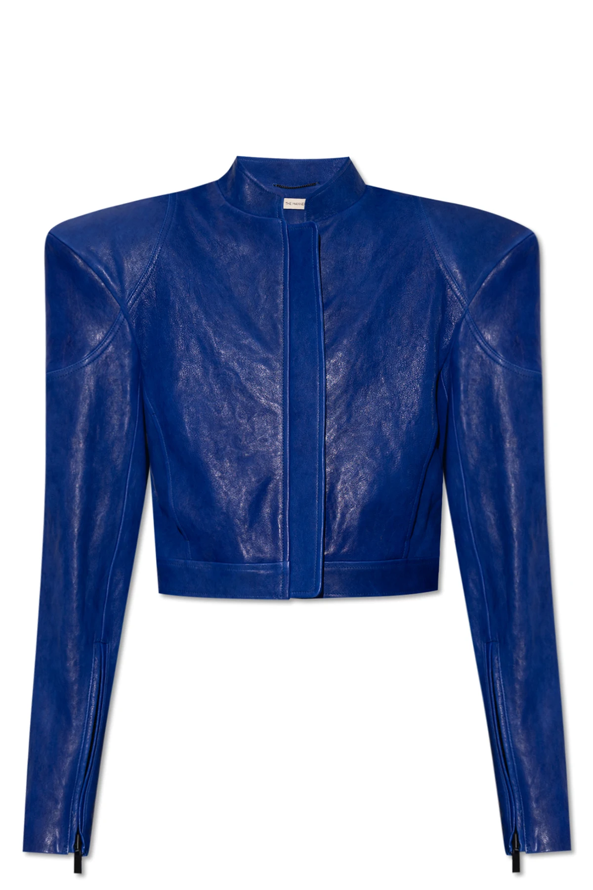 ‘Baku’ cropped leather jacket