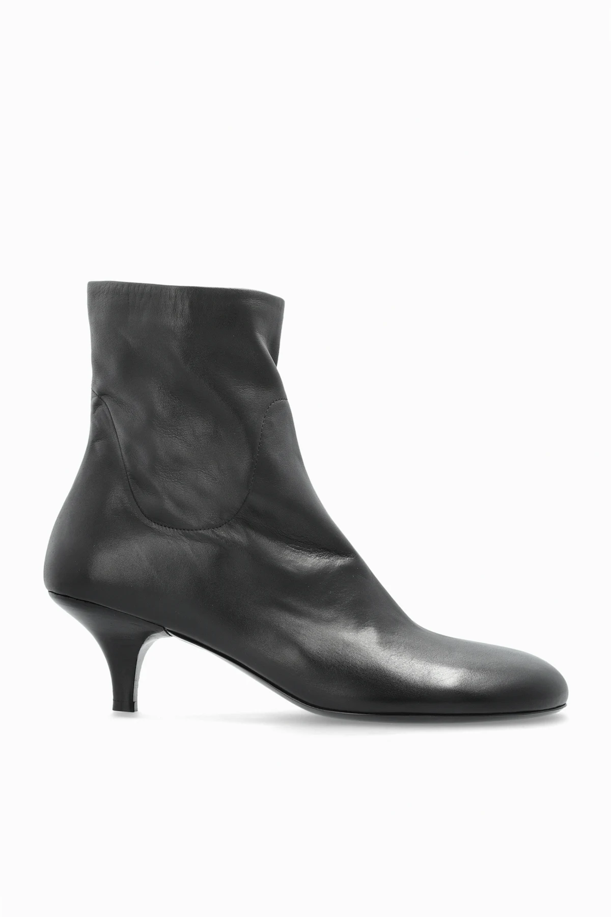 Lederstiefeletten mit Absatz