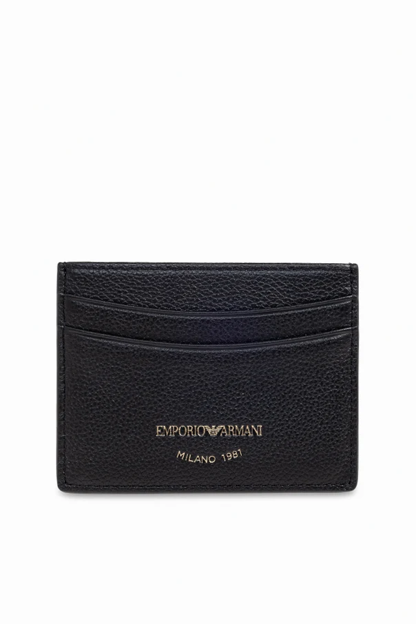 BLACK Leather card holder
