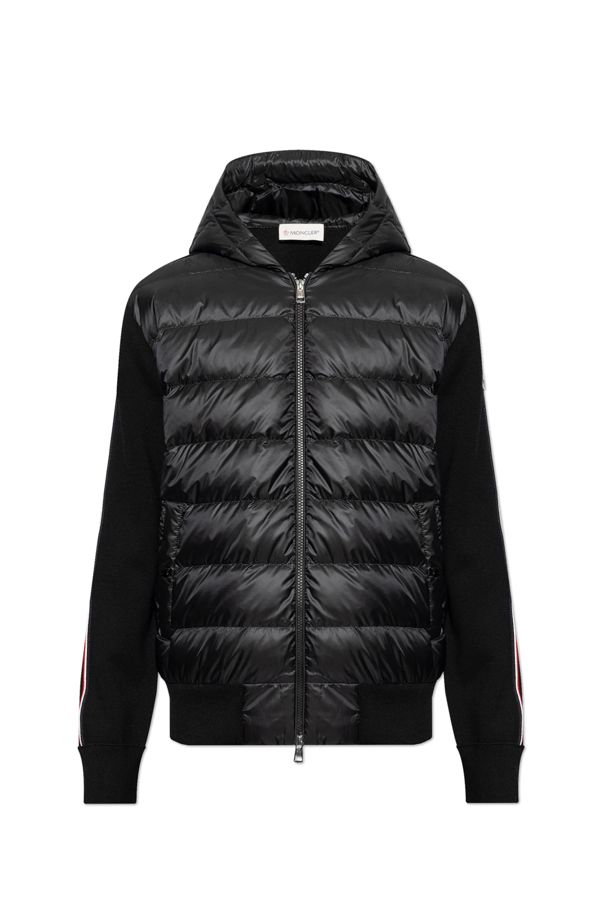 Cardigan with a quilted front