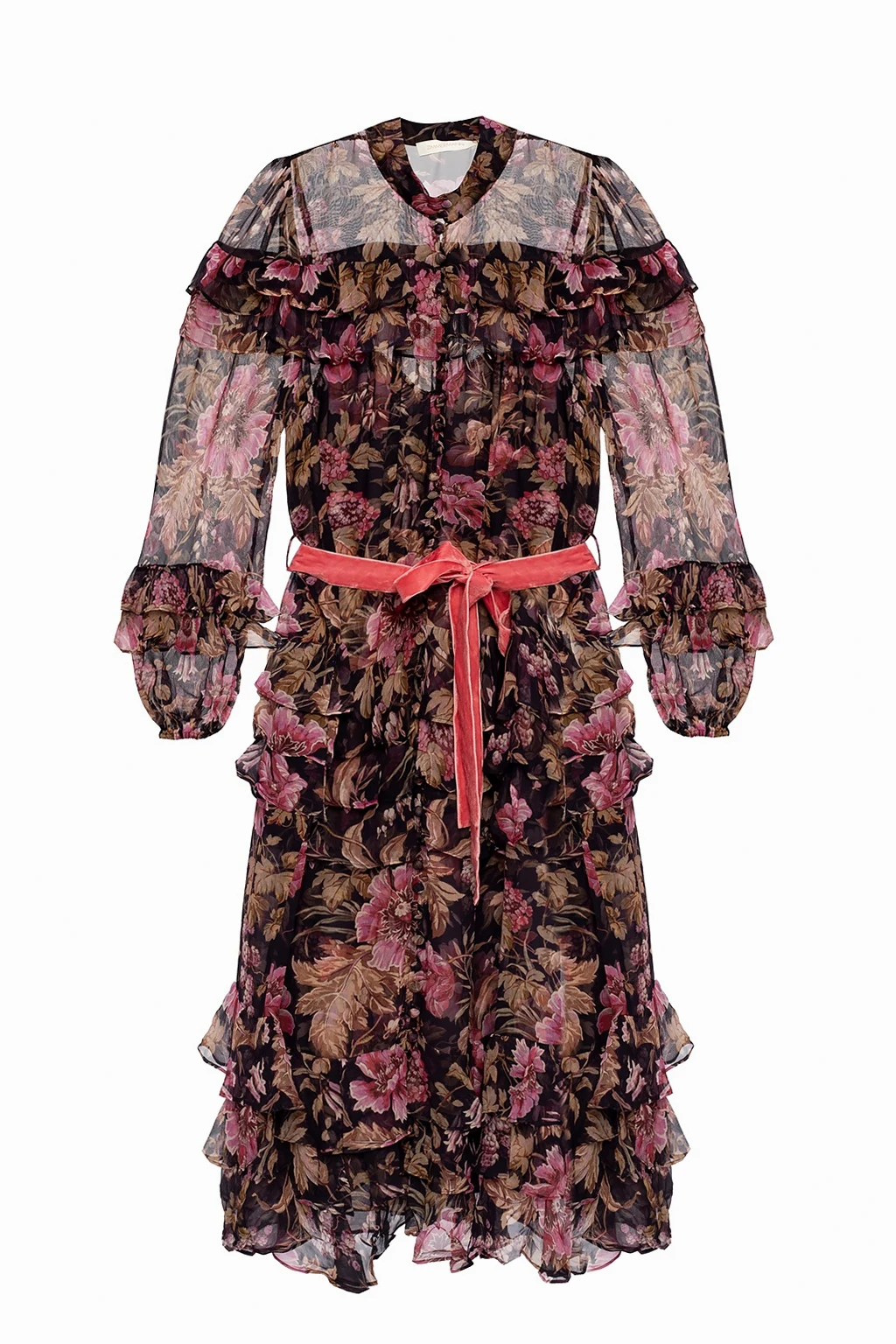 Jedwabna sukienka z motywem kwiatowym