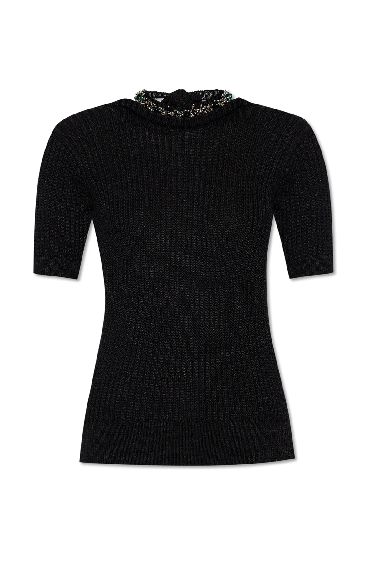 Top mit glänzenden Applikationen