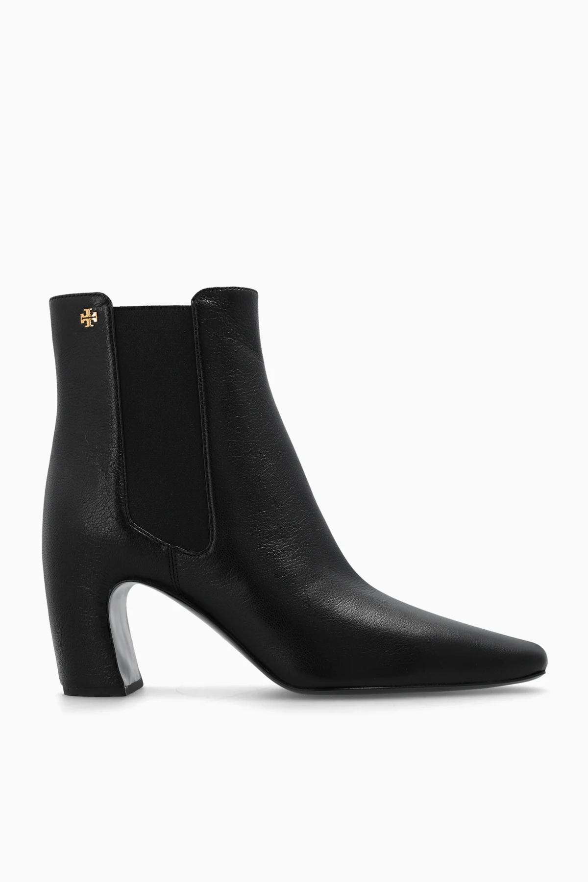Leather heeled ankle boots