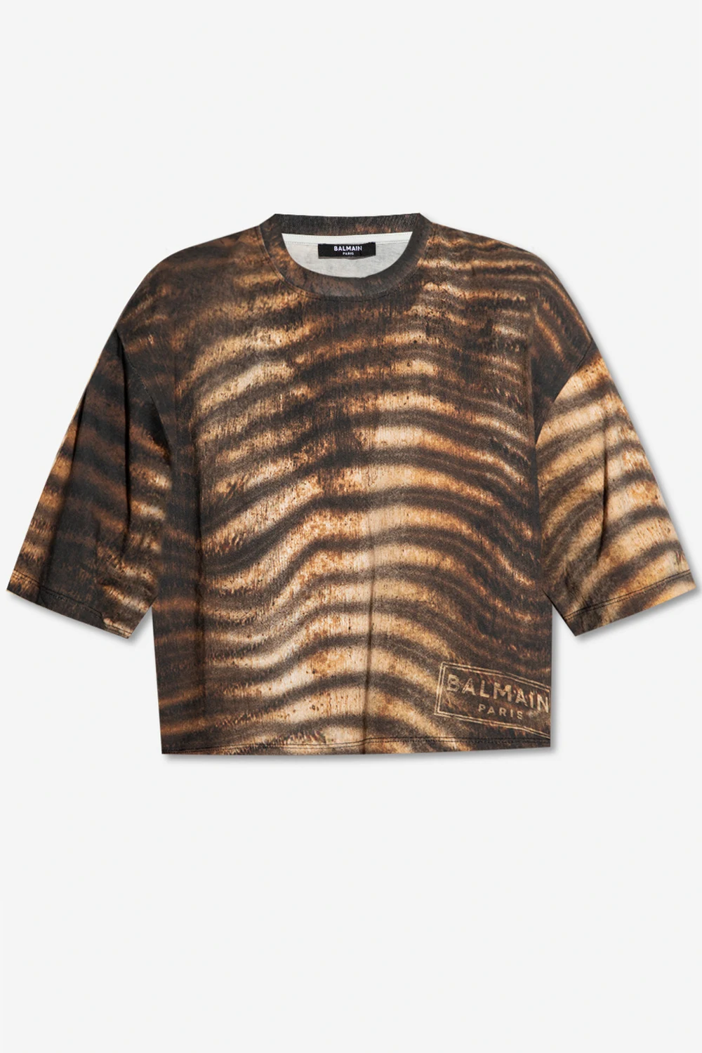 Krótki t-shirt z motywem zwierzęcym