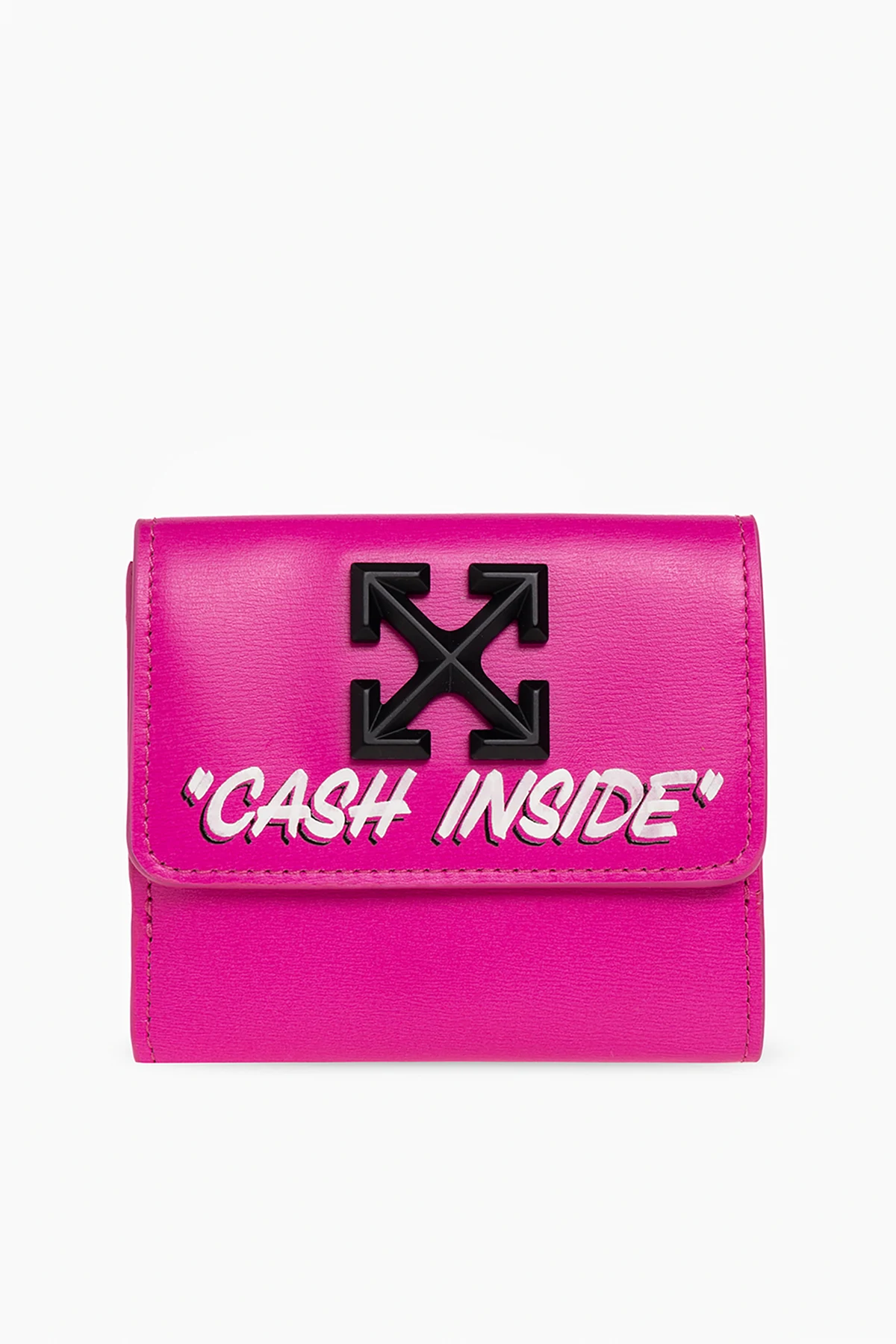 Leather wallet with logo