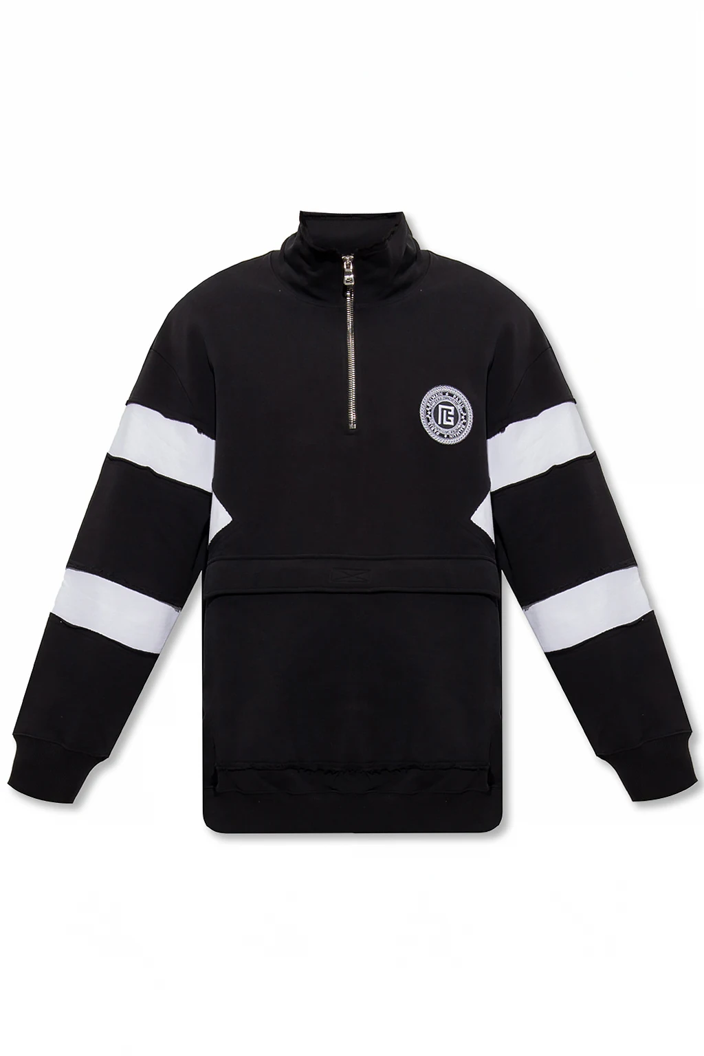 Sweatshirt with standing collar