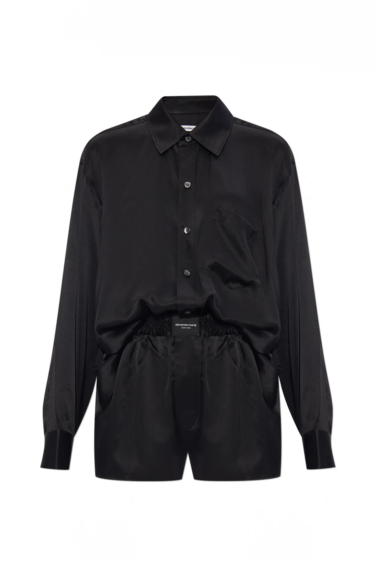 Shirt with sewn-in shorts