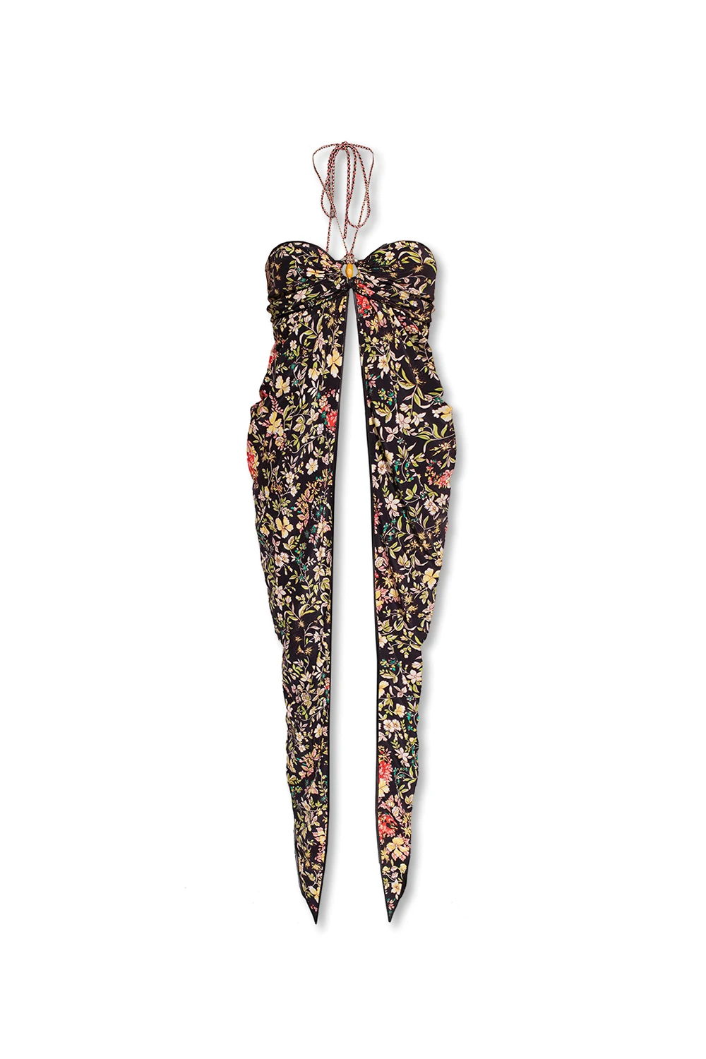 Silk top with floral motif