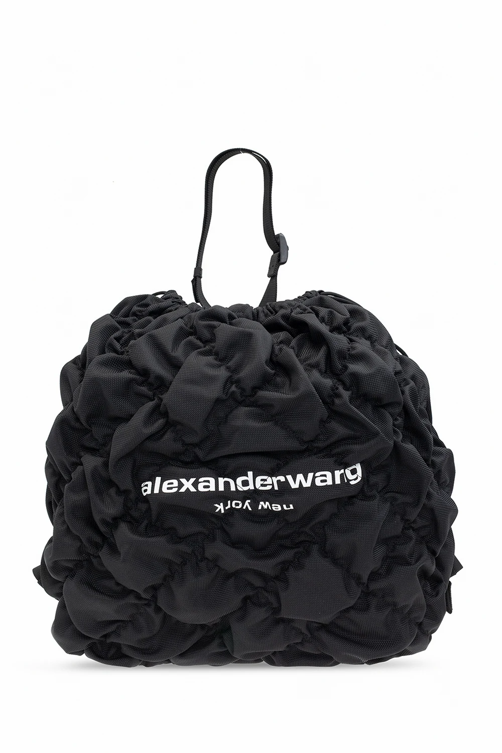 Quilted backpack with logo
