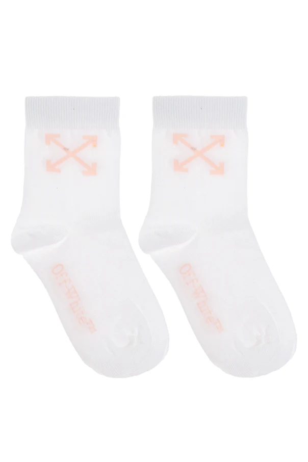BIAŁY  Skarpety z logo