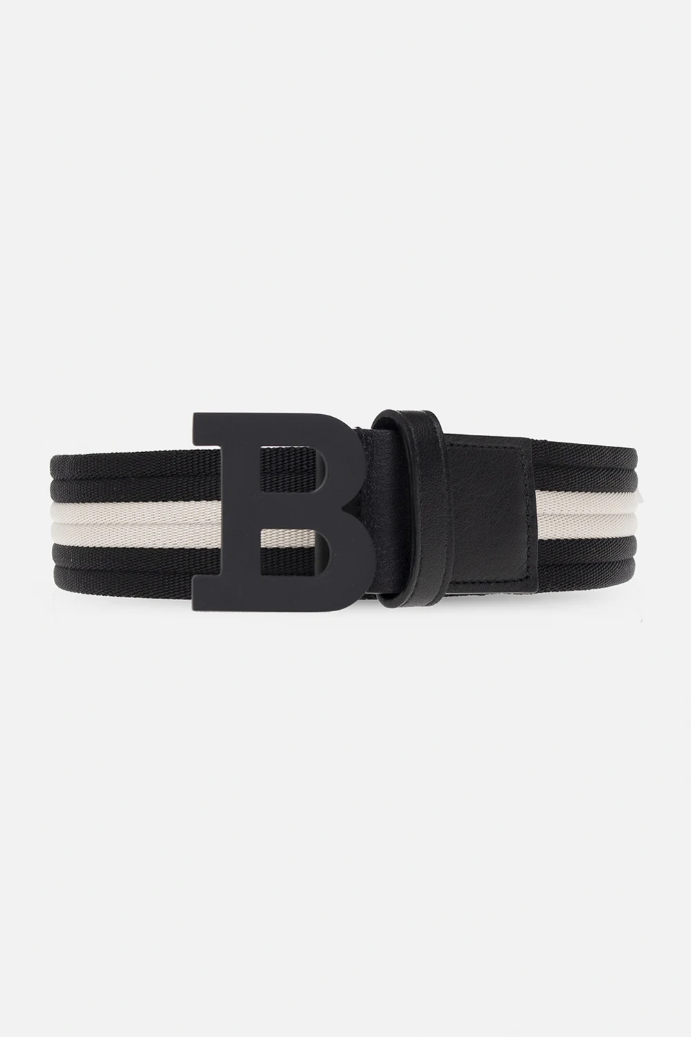 Belt with logo buckle