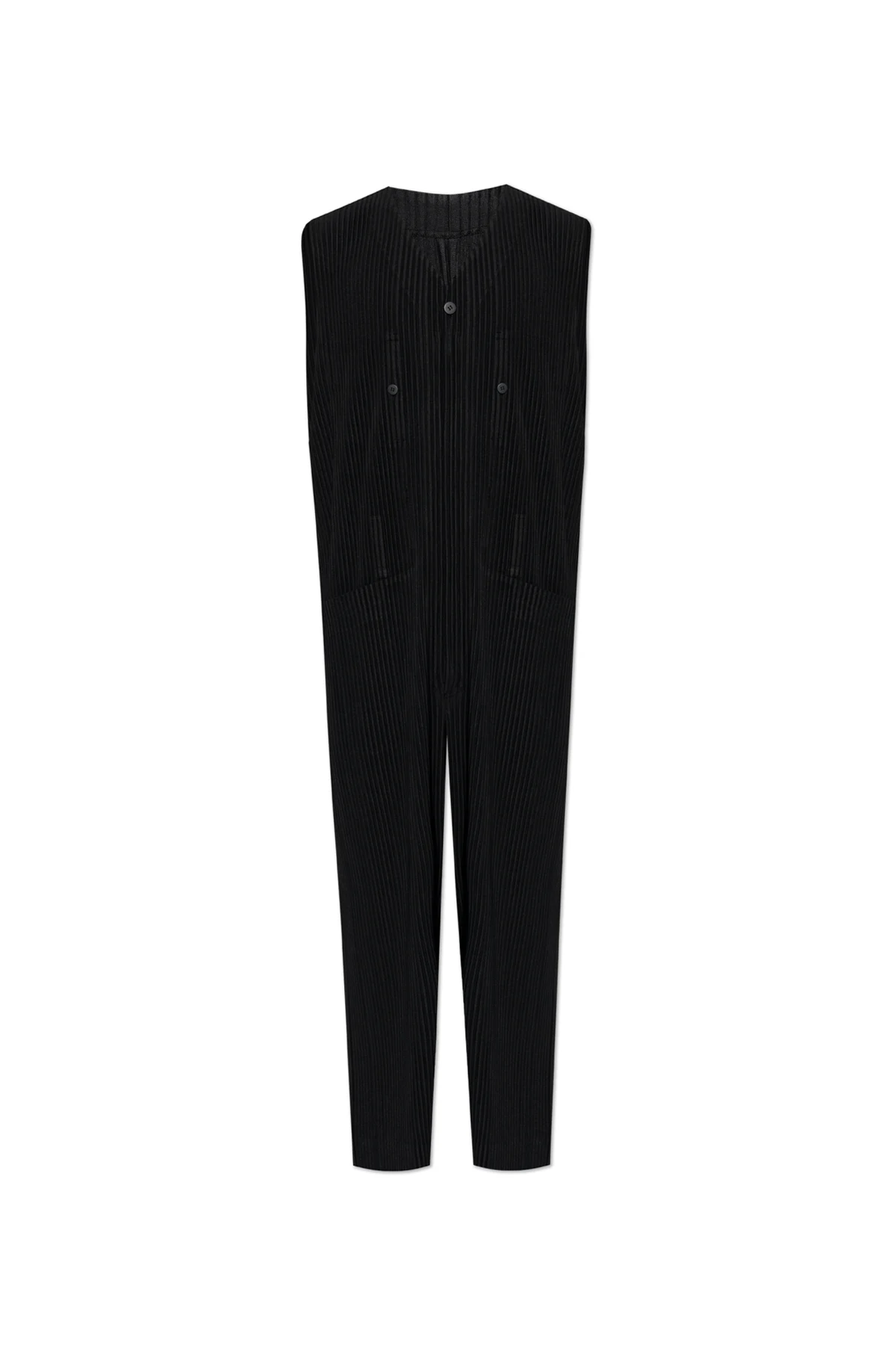 Plisowany kombinezon bez rękawów