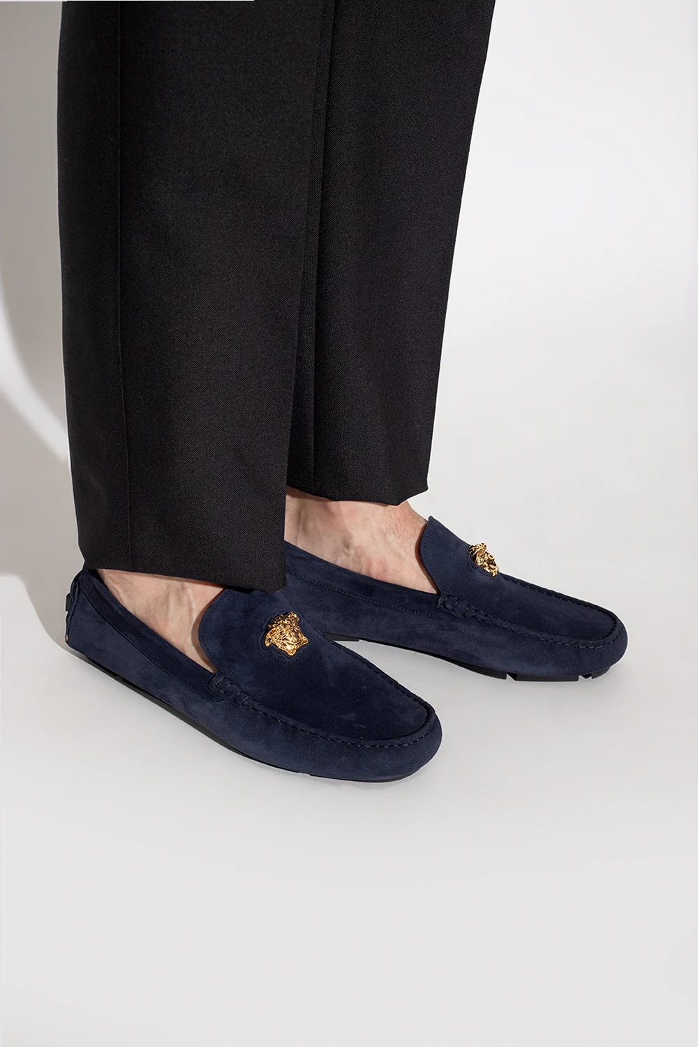 ‘La Medusa’ suede moccasins