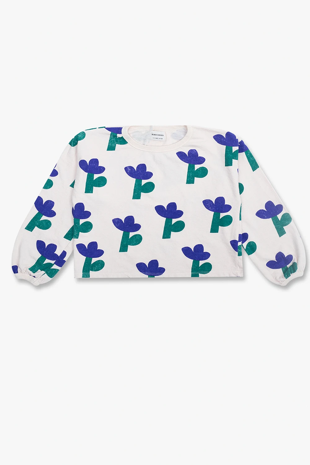 Sweatshirt with floral motif