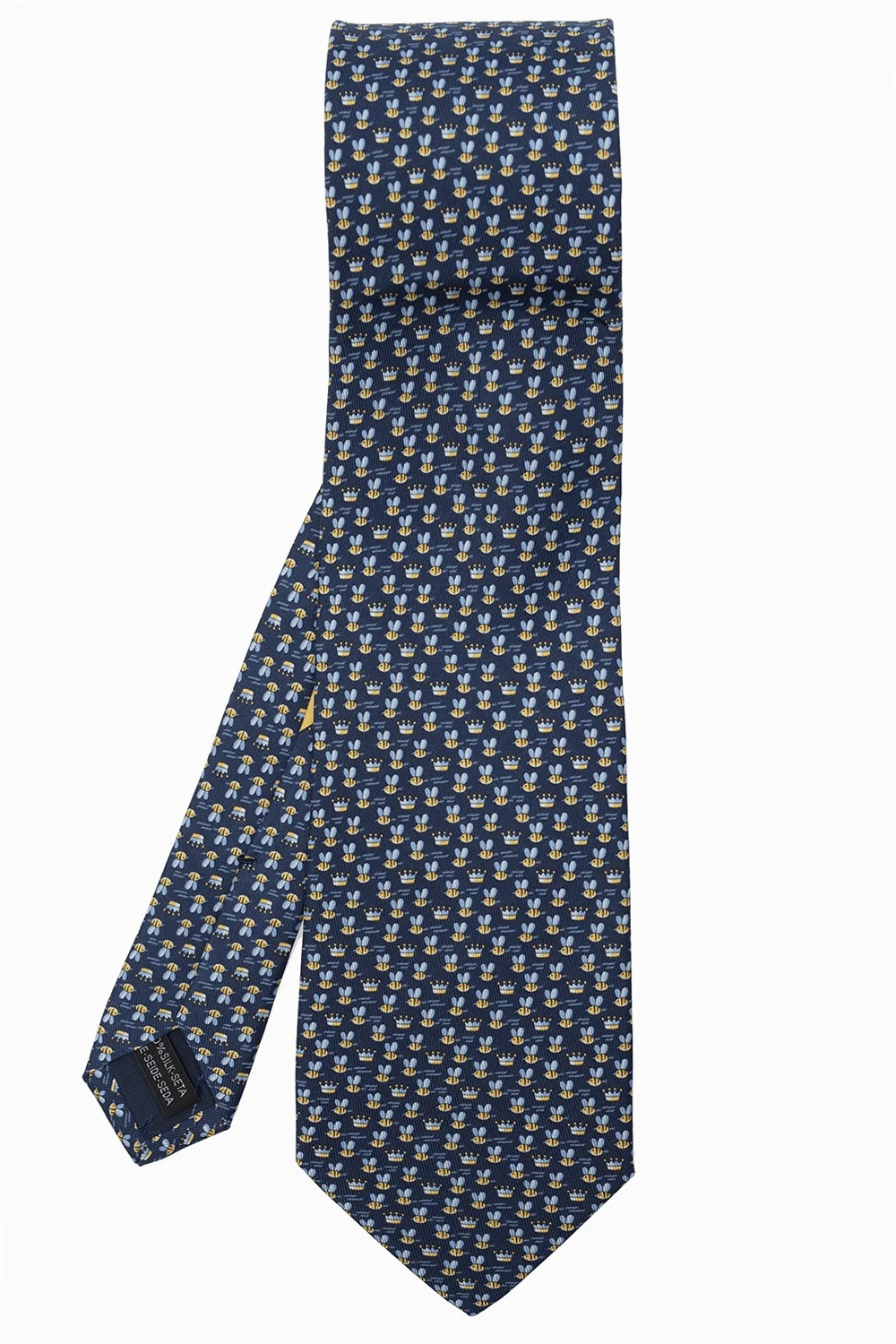 Patterned silk tie
