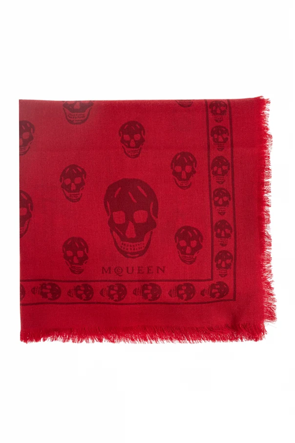 RED Wool scarf