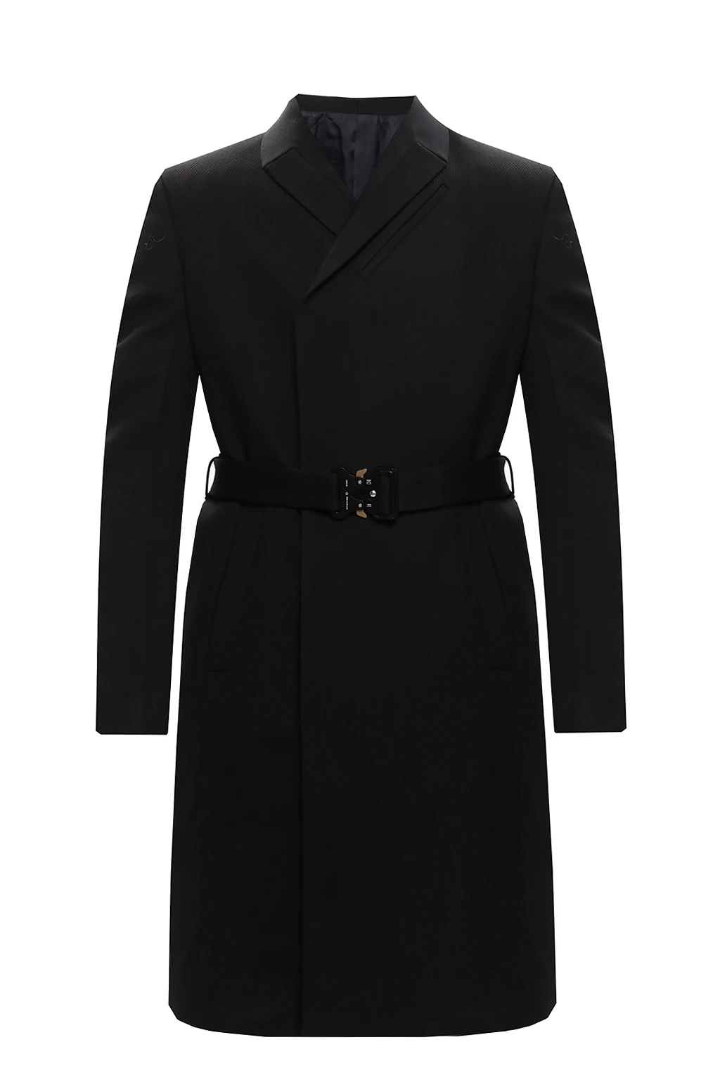 Coat with signature rollercoaster buckle