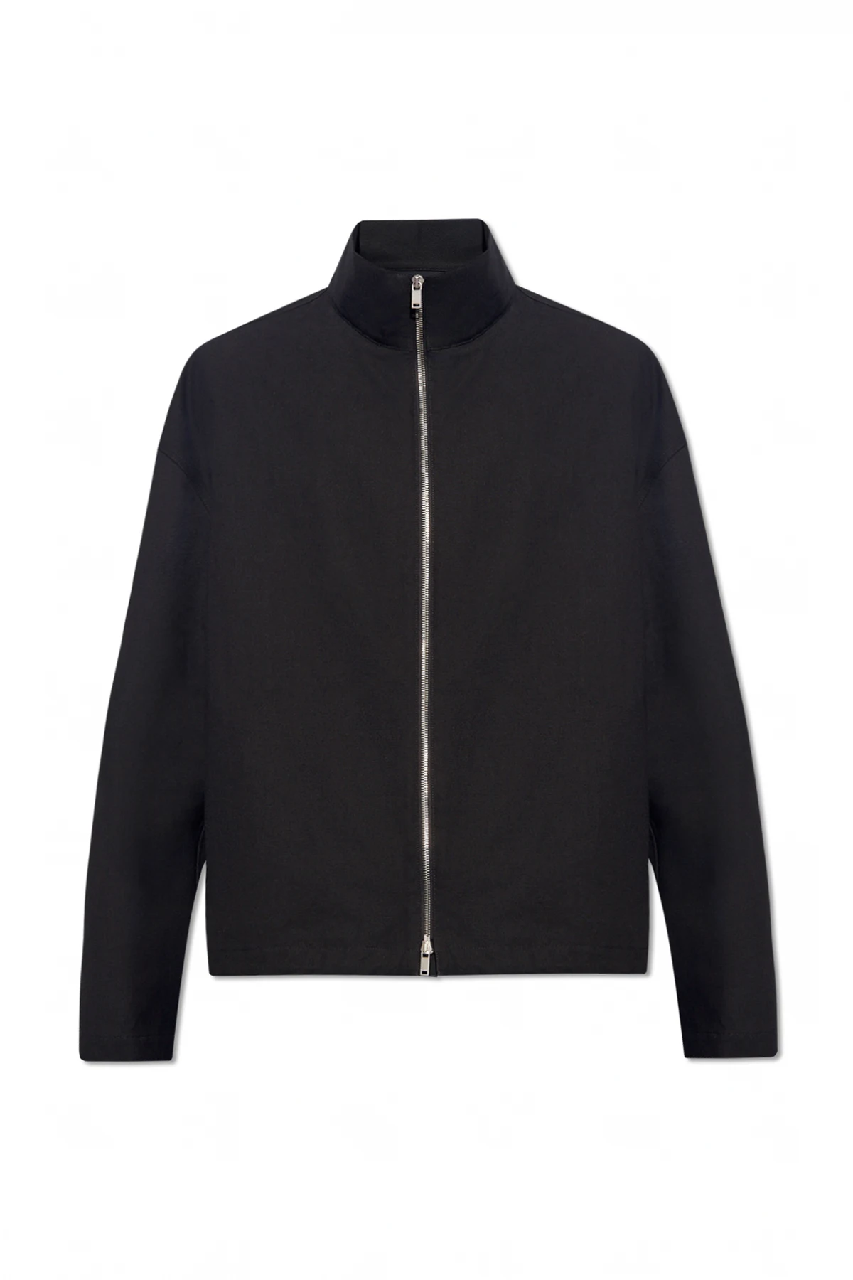 Jacket with standing collar