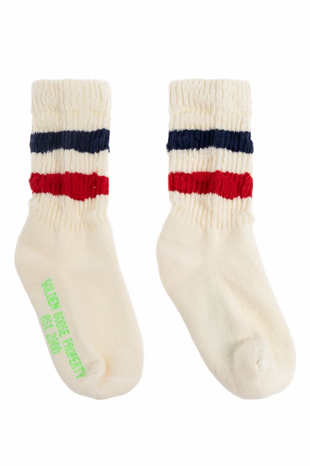 kremowy Skarpety ze wzorem w pasy