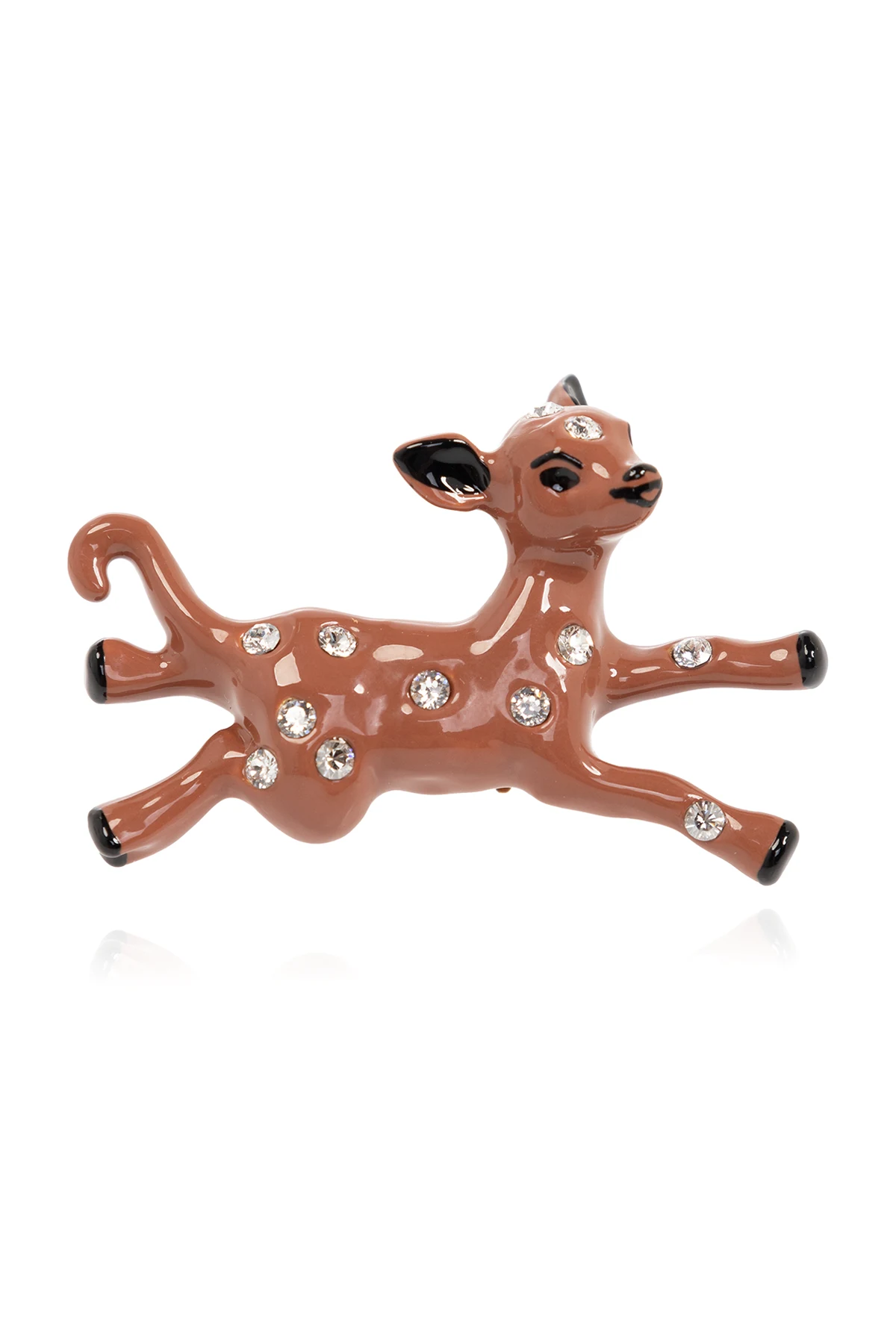 Clip-on earring with glossy crystals