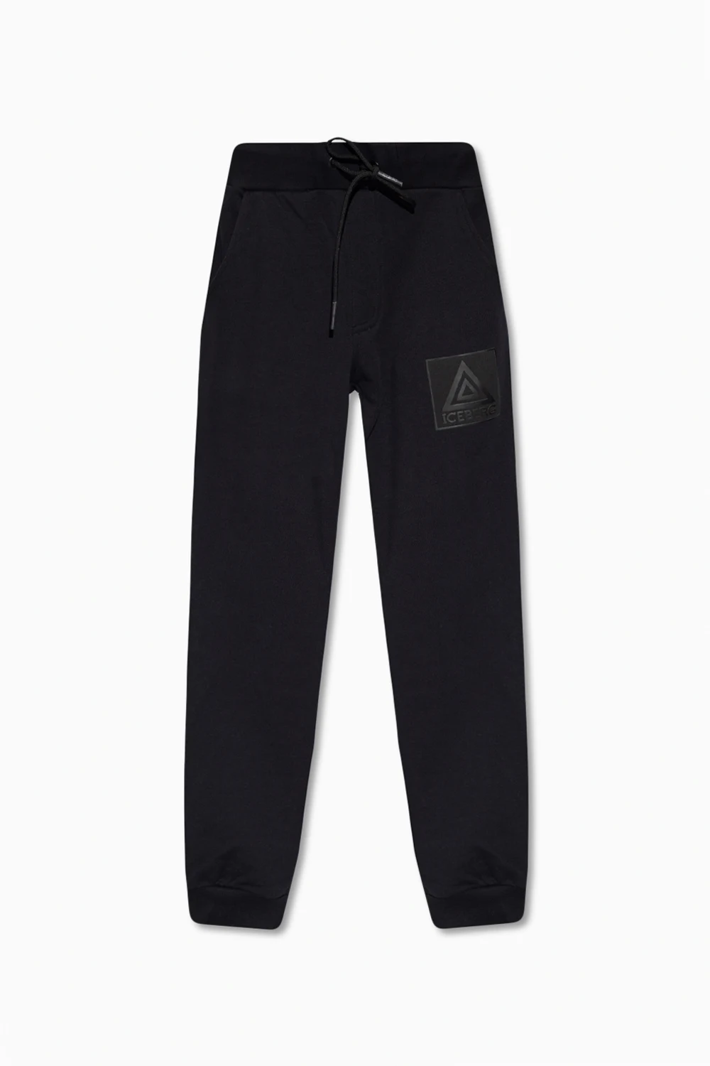 Sweatpants with logo patch