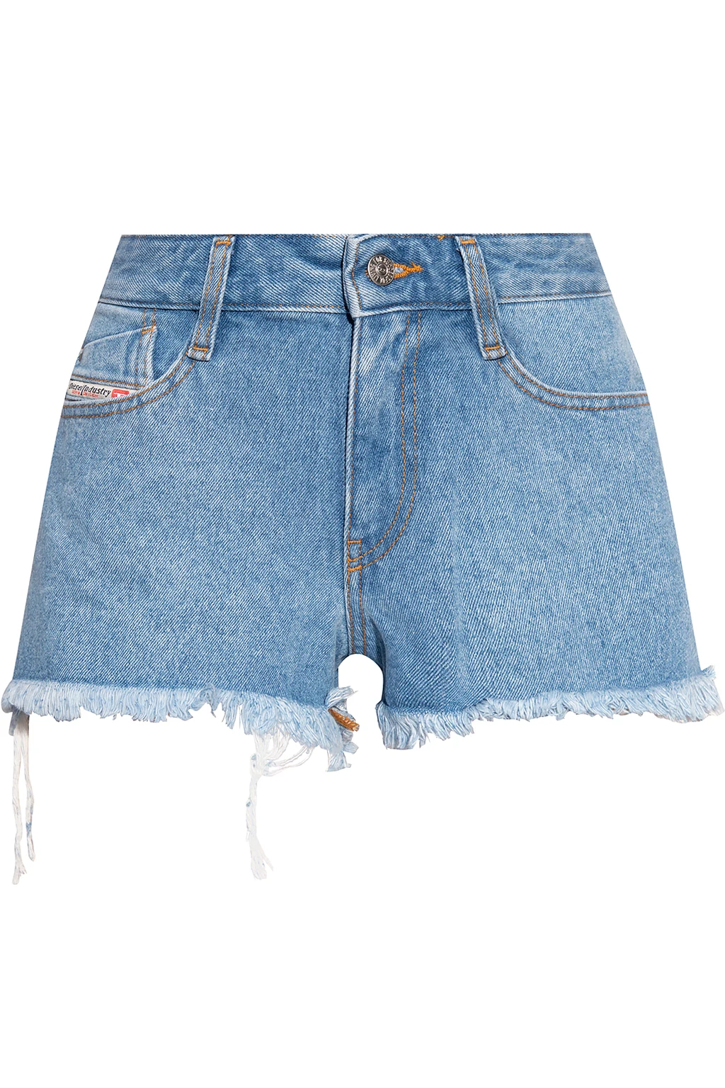 Denim shorts with logo