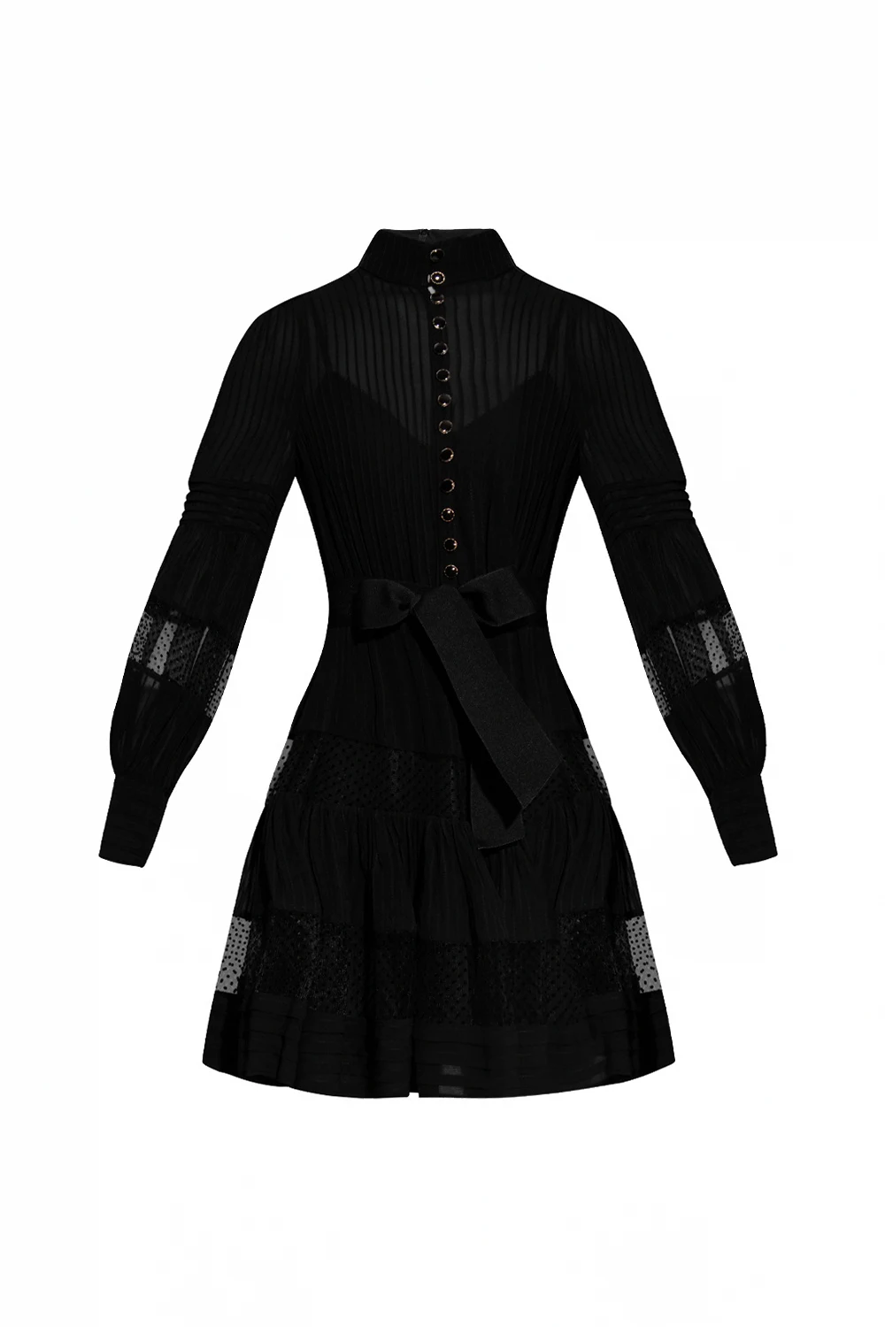 Transparentna sukienka z wiązaniem