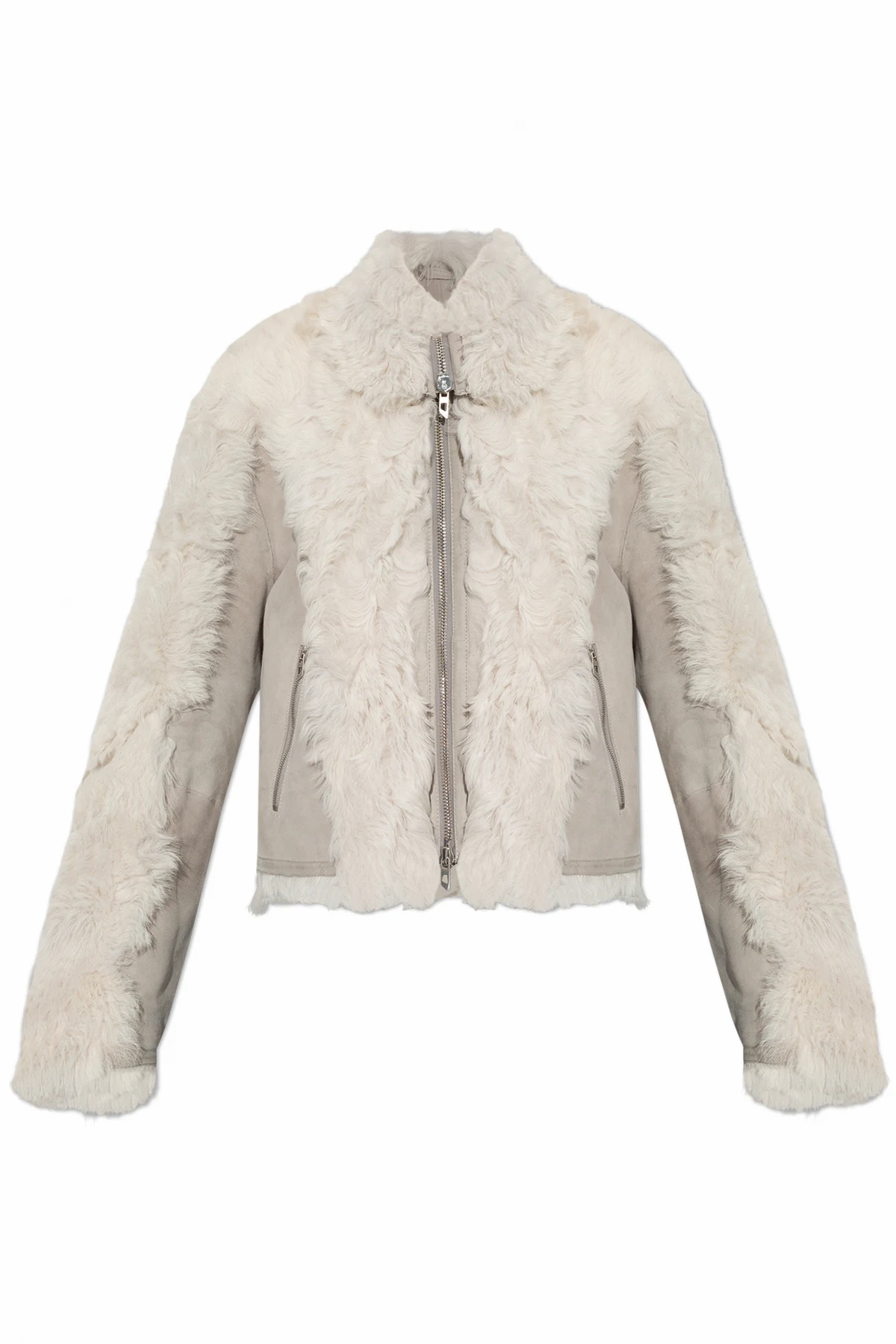 GREY Leather jacket L-AUREL