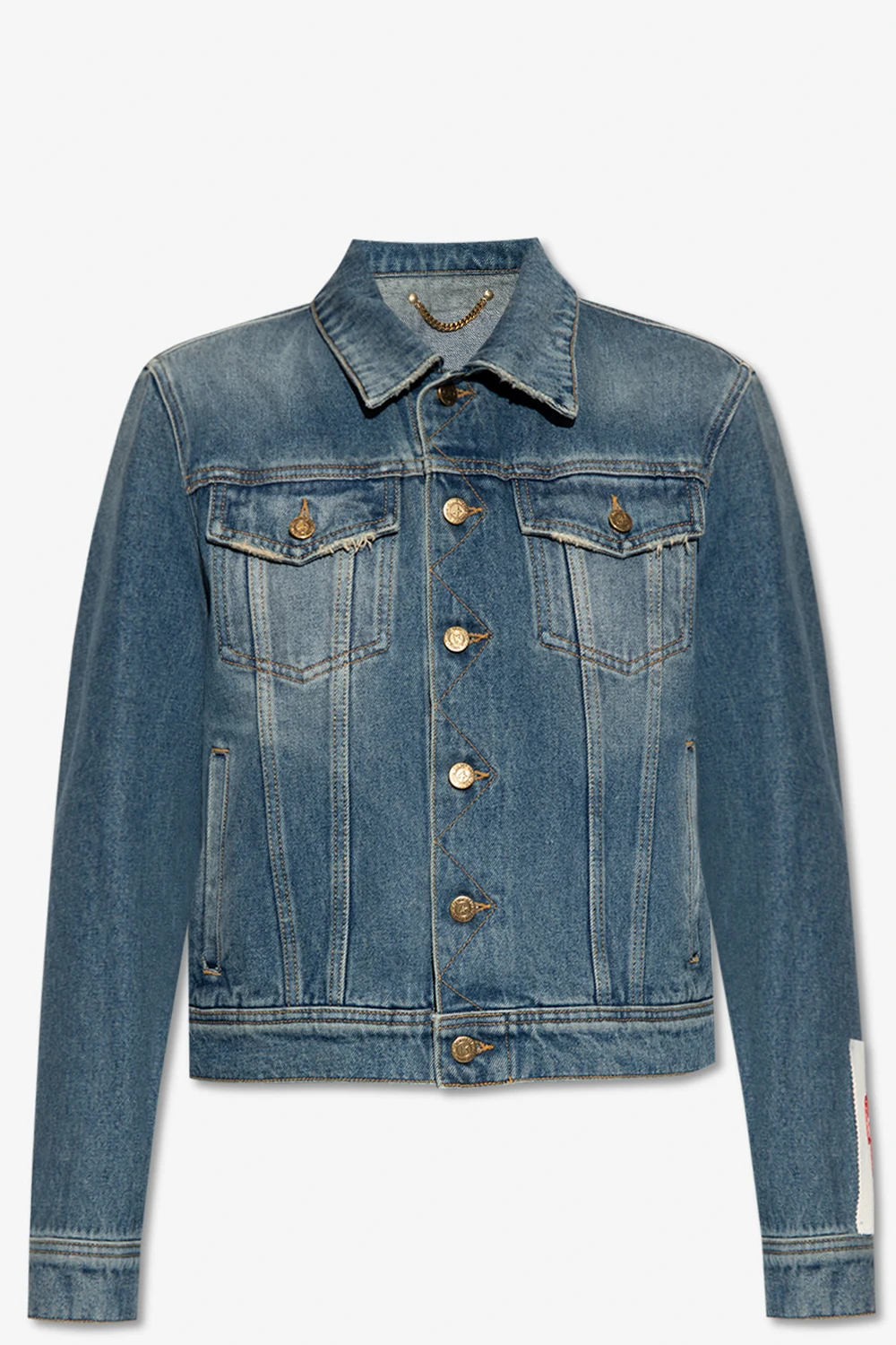 Denim jacket with logo