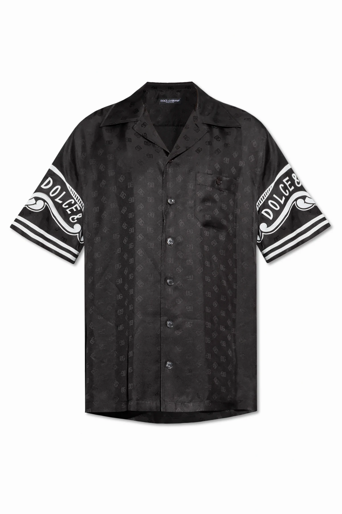 BLACK Silk shirt with pocket