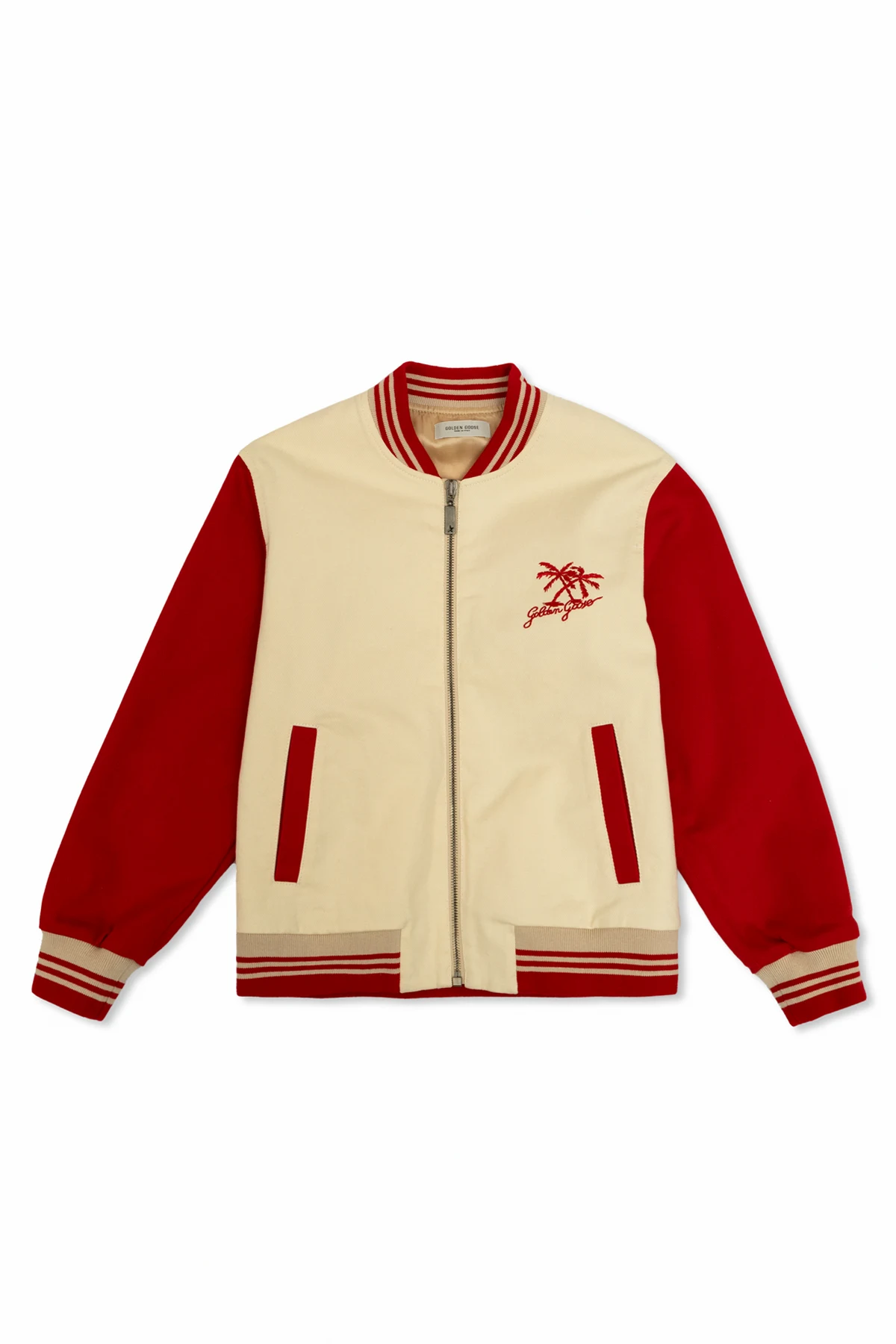 beige Jacket with logo