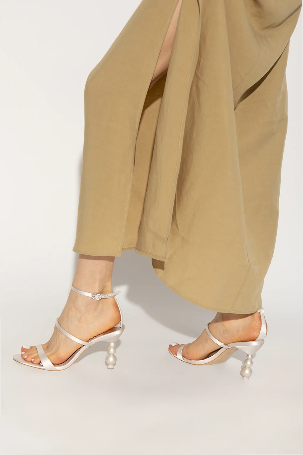 ‘Rosalind’ heeled sandals in satin