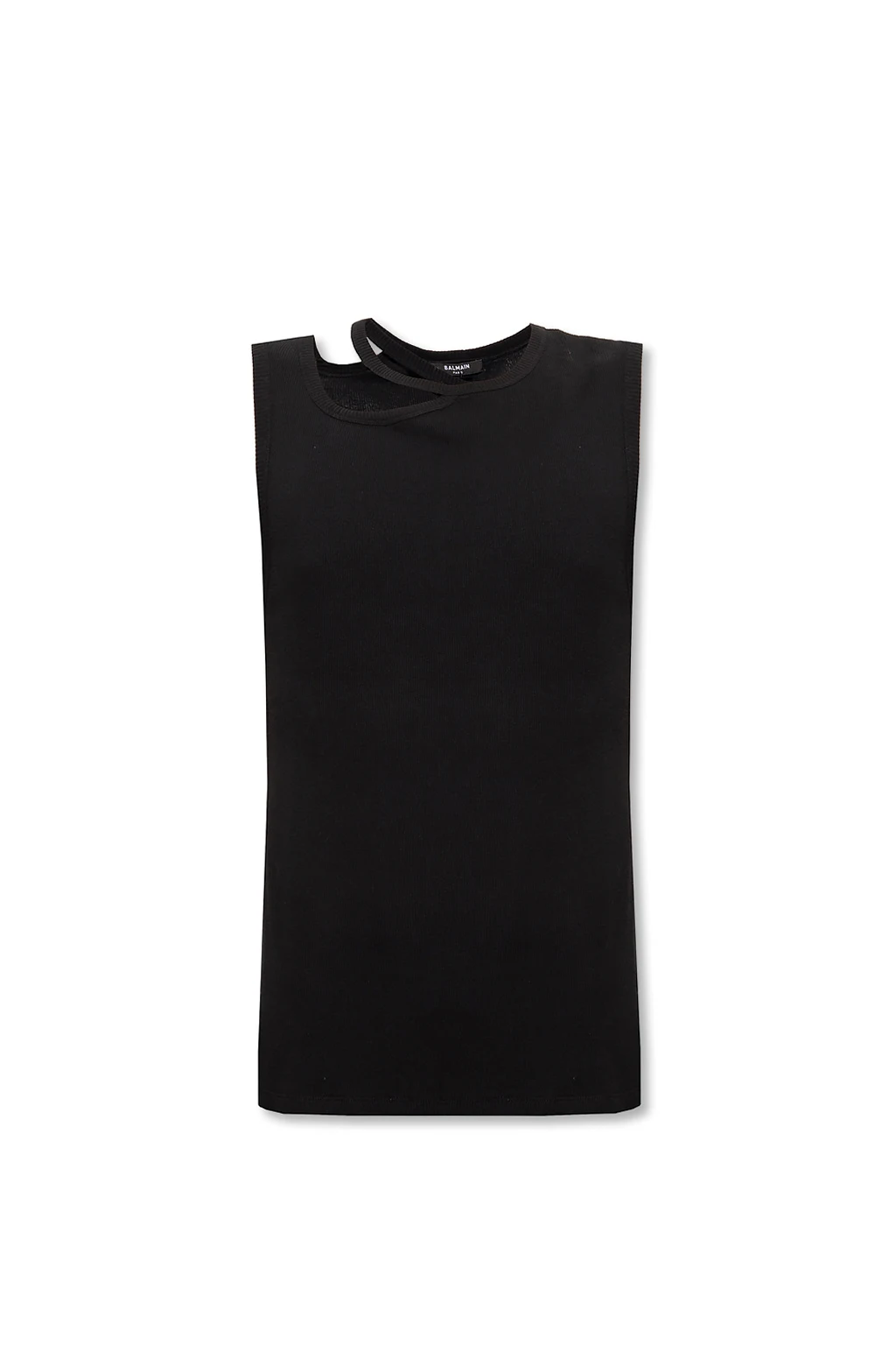 Cut-out sleeveless T-shirt