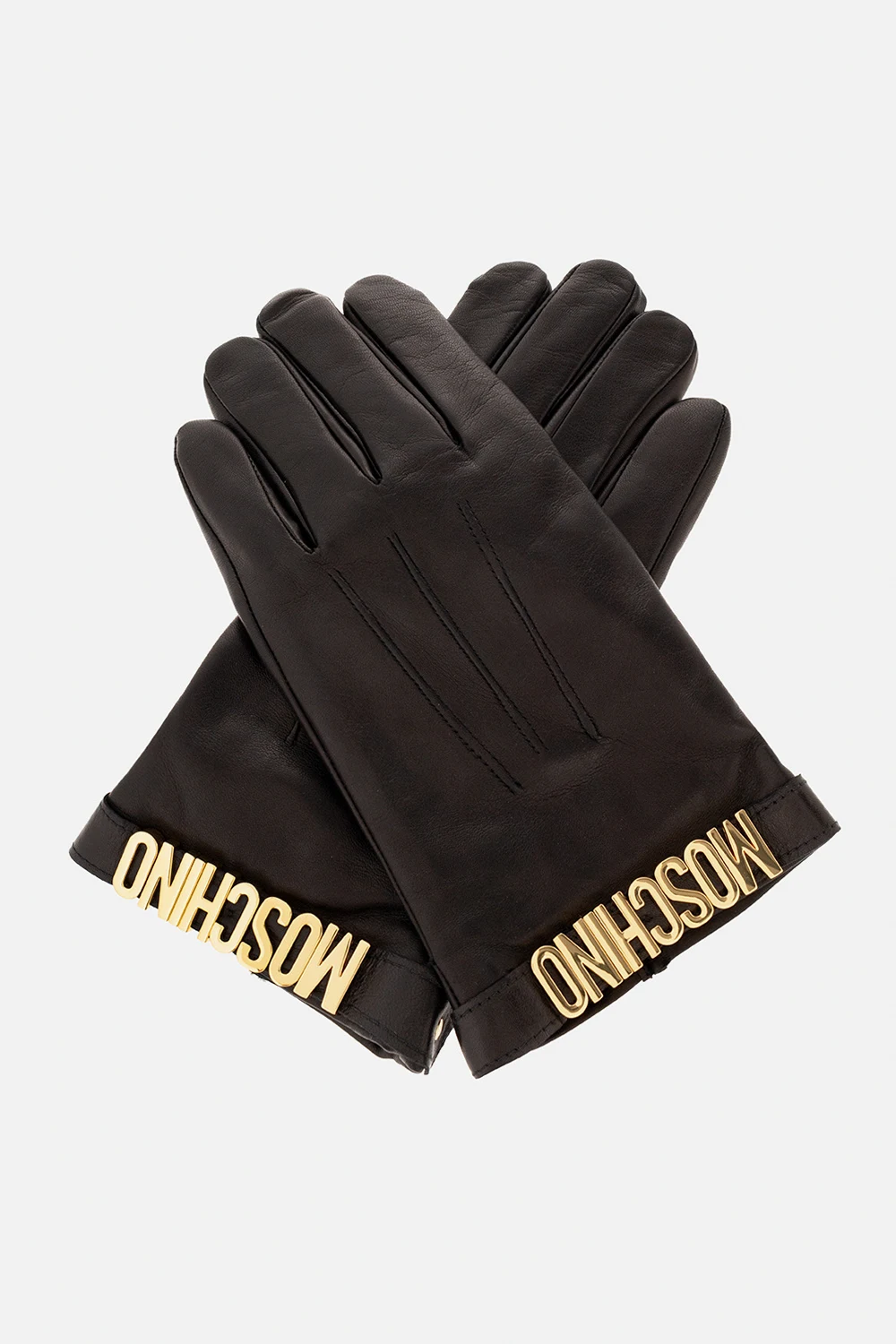 Skórzane rękawiczki z logo
