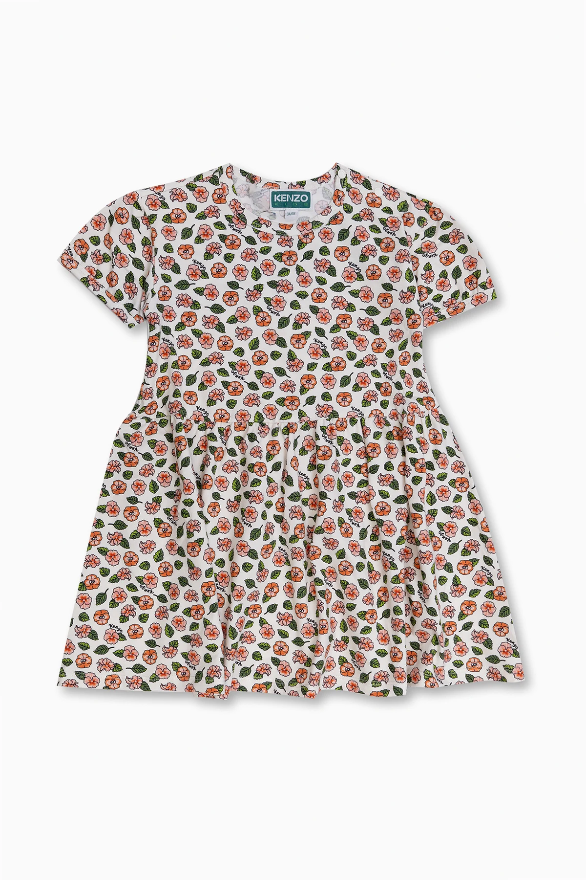 Patched flared dress