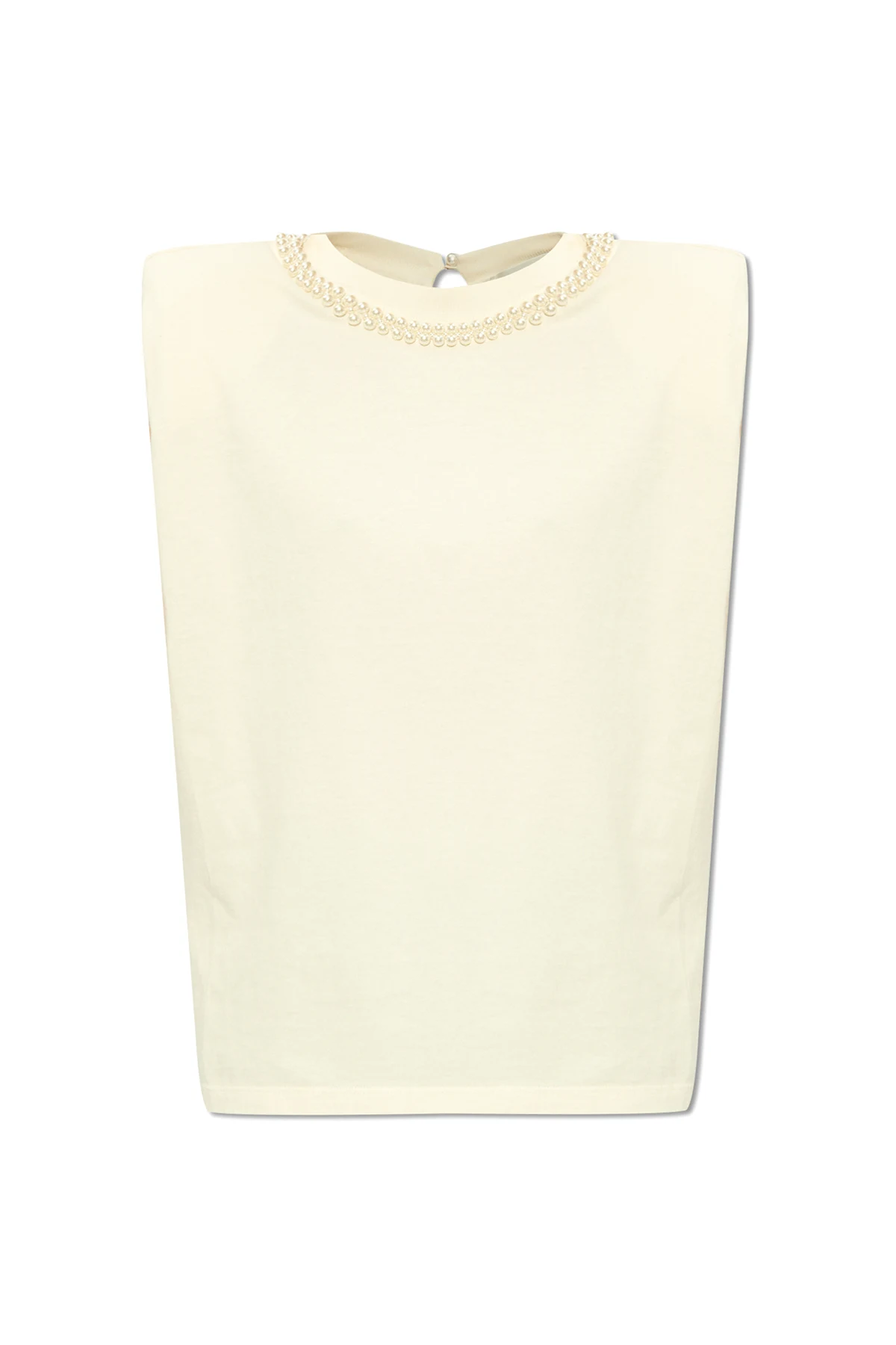 Top mit Perlenkragen