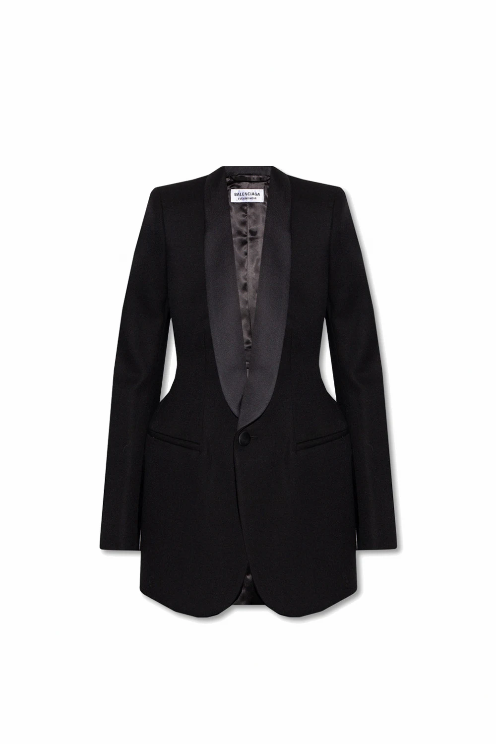Blazer with shawl lapels