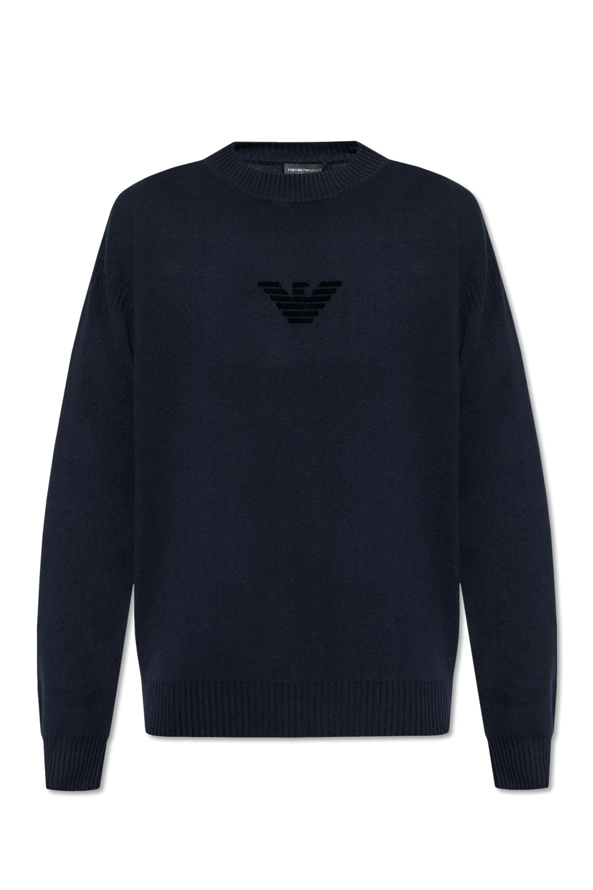 Sweter z logo o aksamitnym wykończeniu