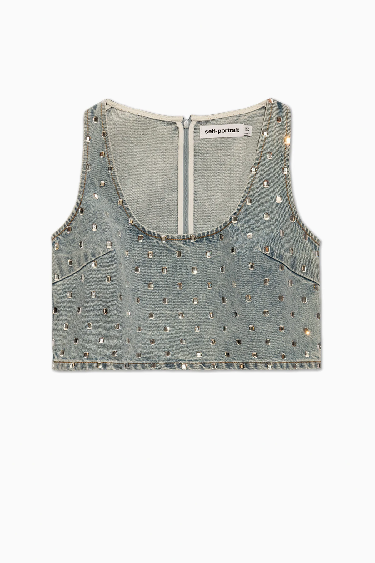 Ärmelloses Jeans-Top