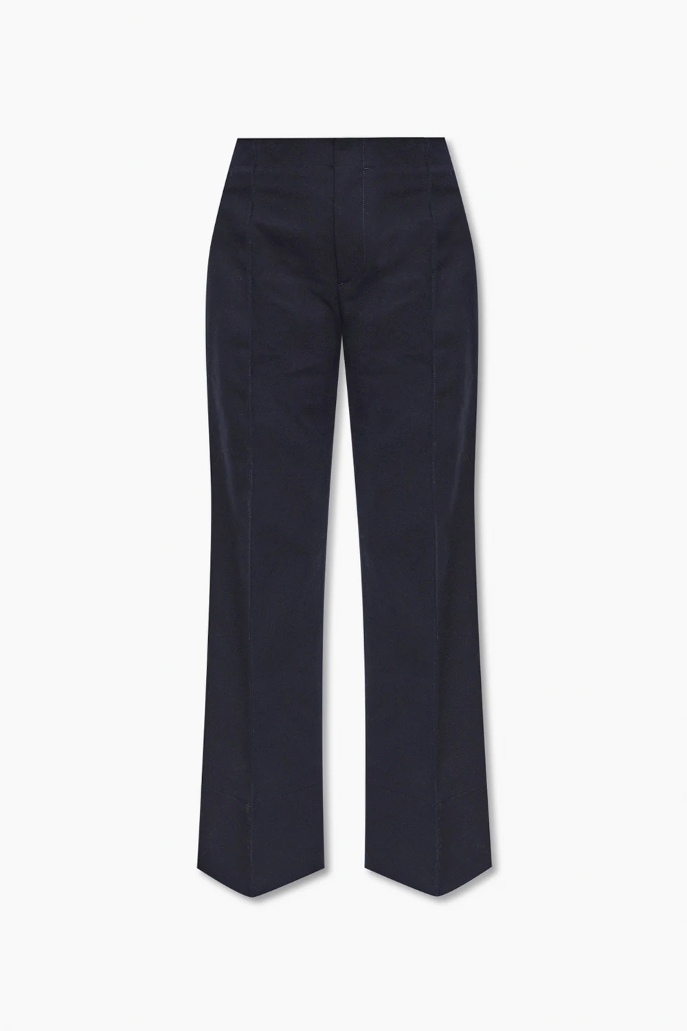 Cotton pleat-front trousers