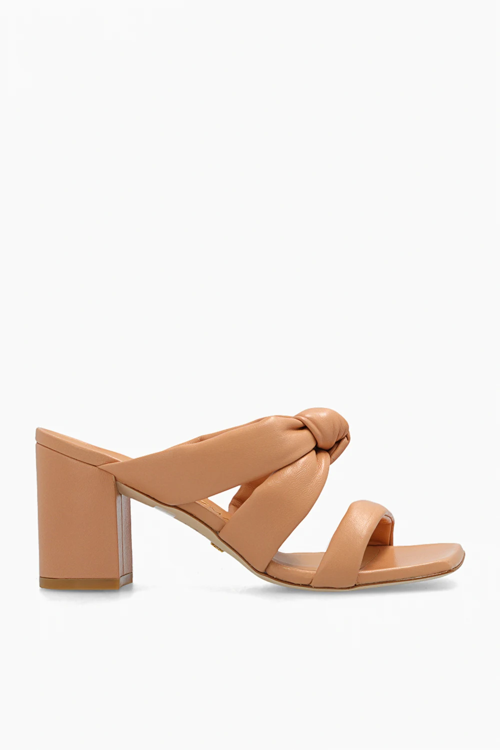 ‘Playa’ heeled mules in leather