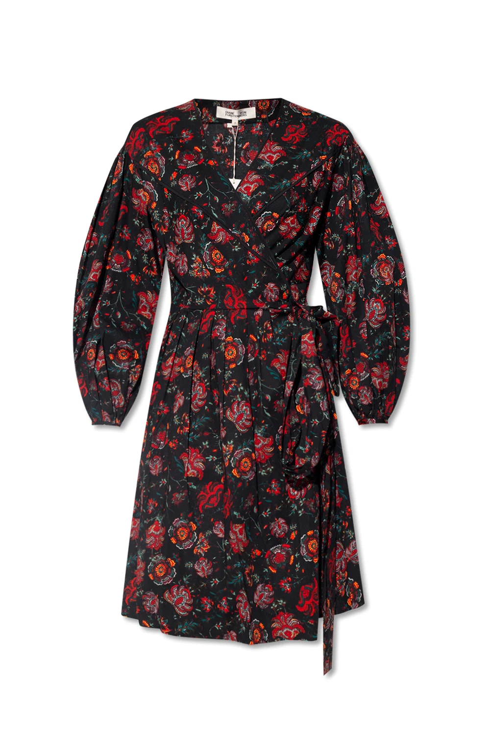 Dress with floral-motif