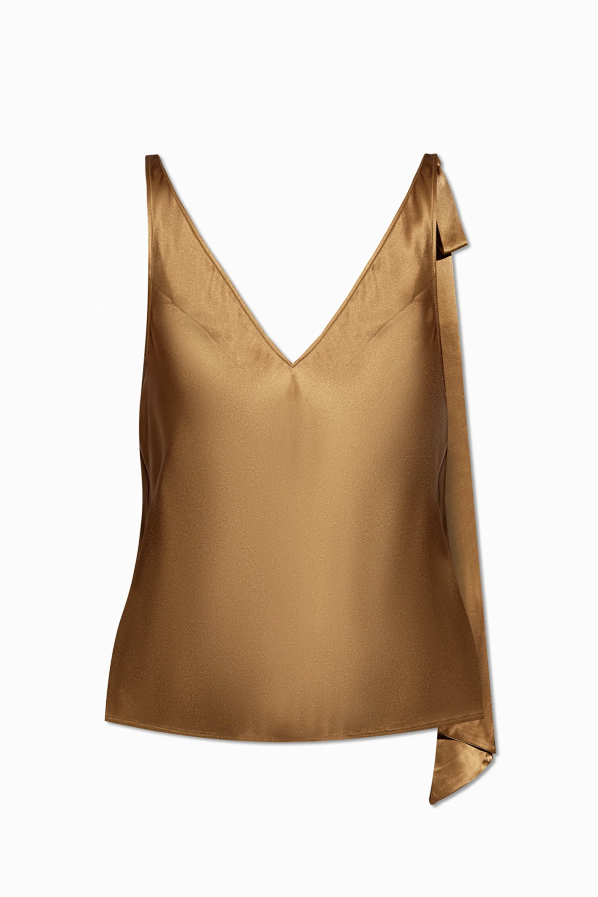 Satin top with decorative sash