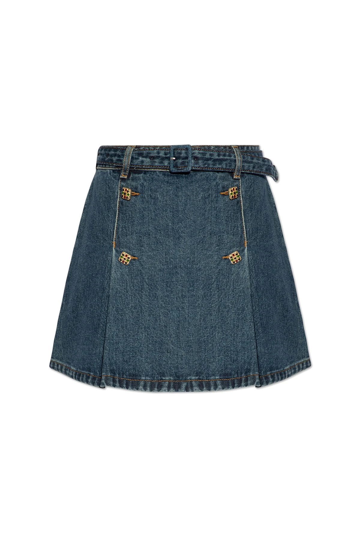 Krótka jeansowa spódnica