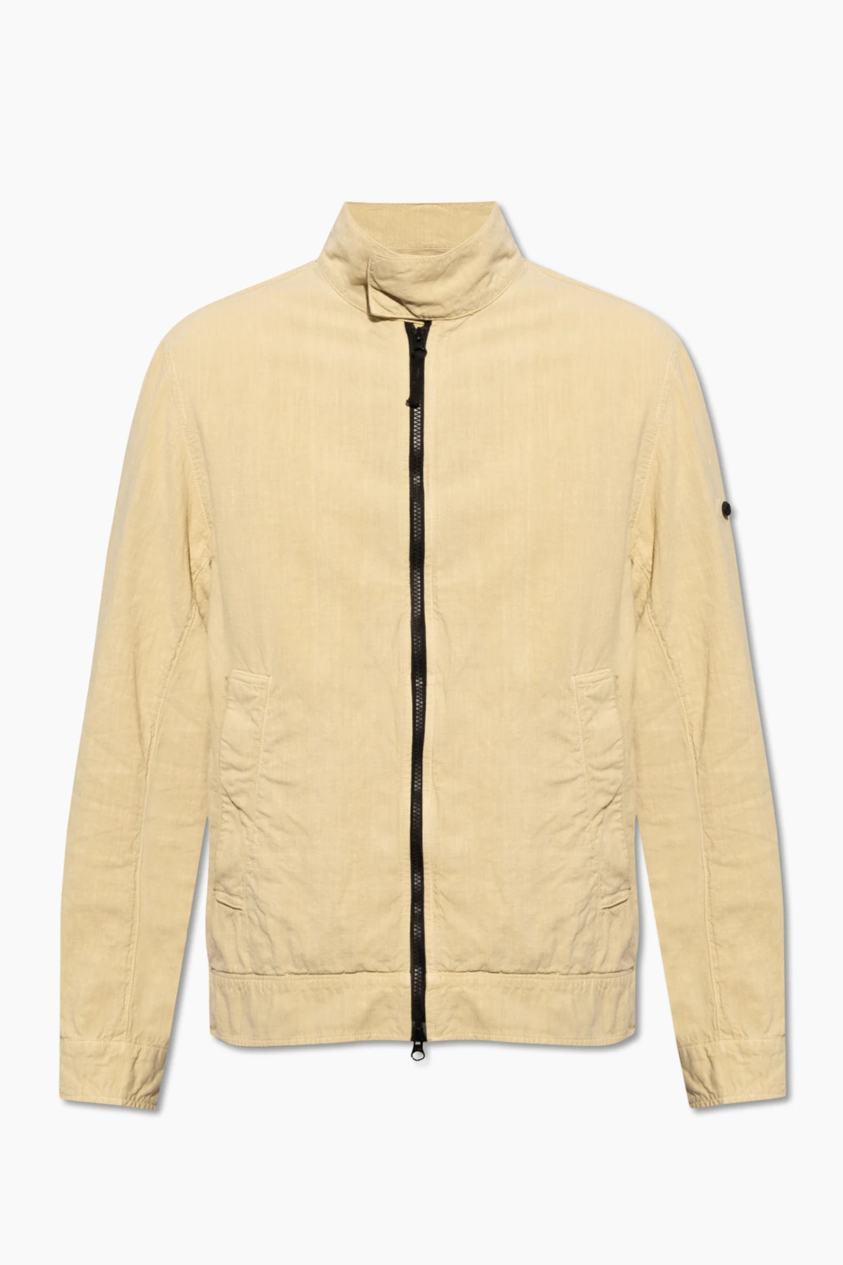 Jacket with standing collar