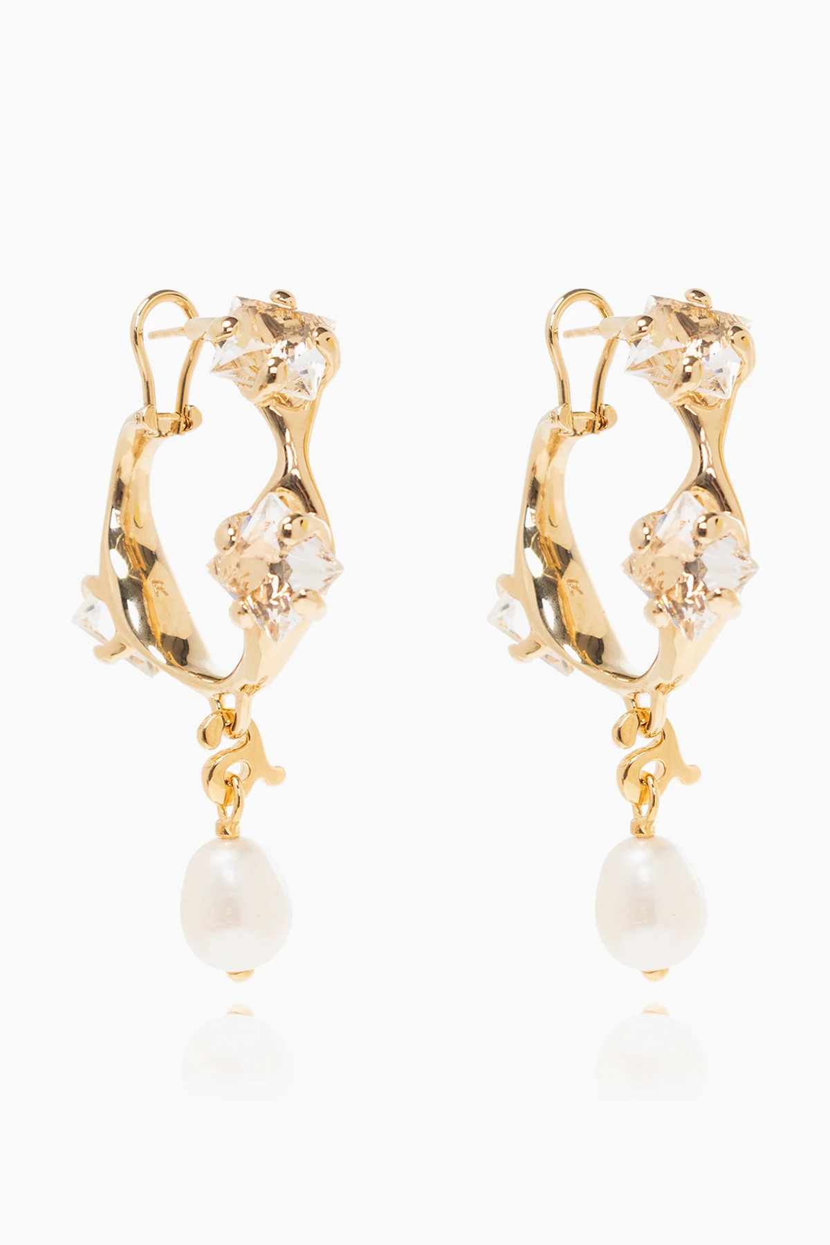 Pearl-embellished earrings