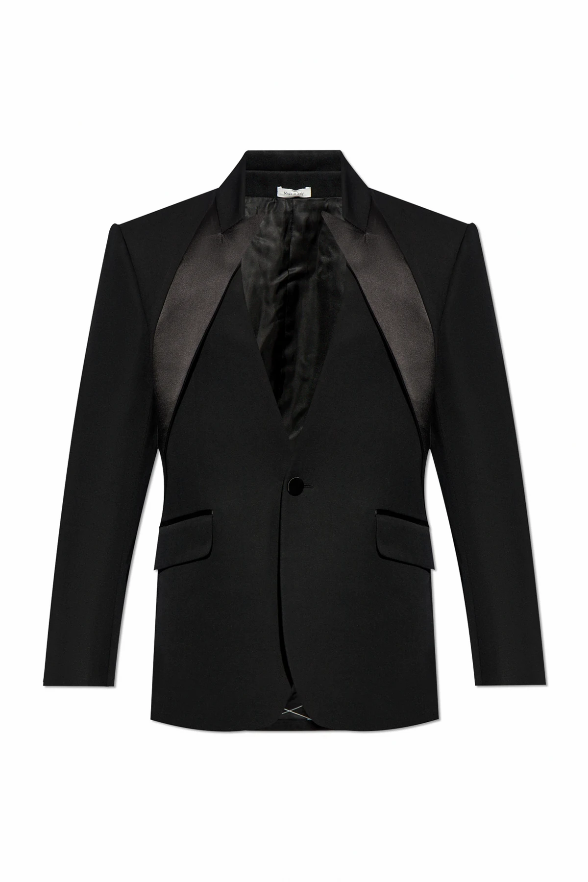 Blazer mit Satineinsätzen