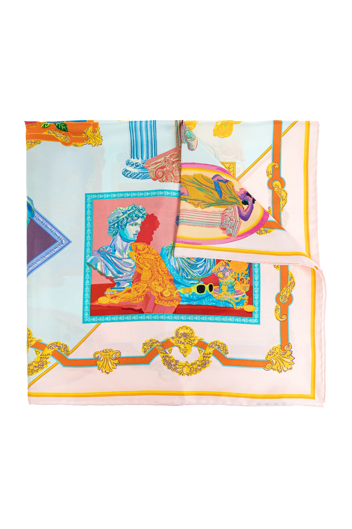 Silk scarf with Versace Gallery print