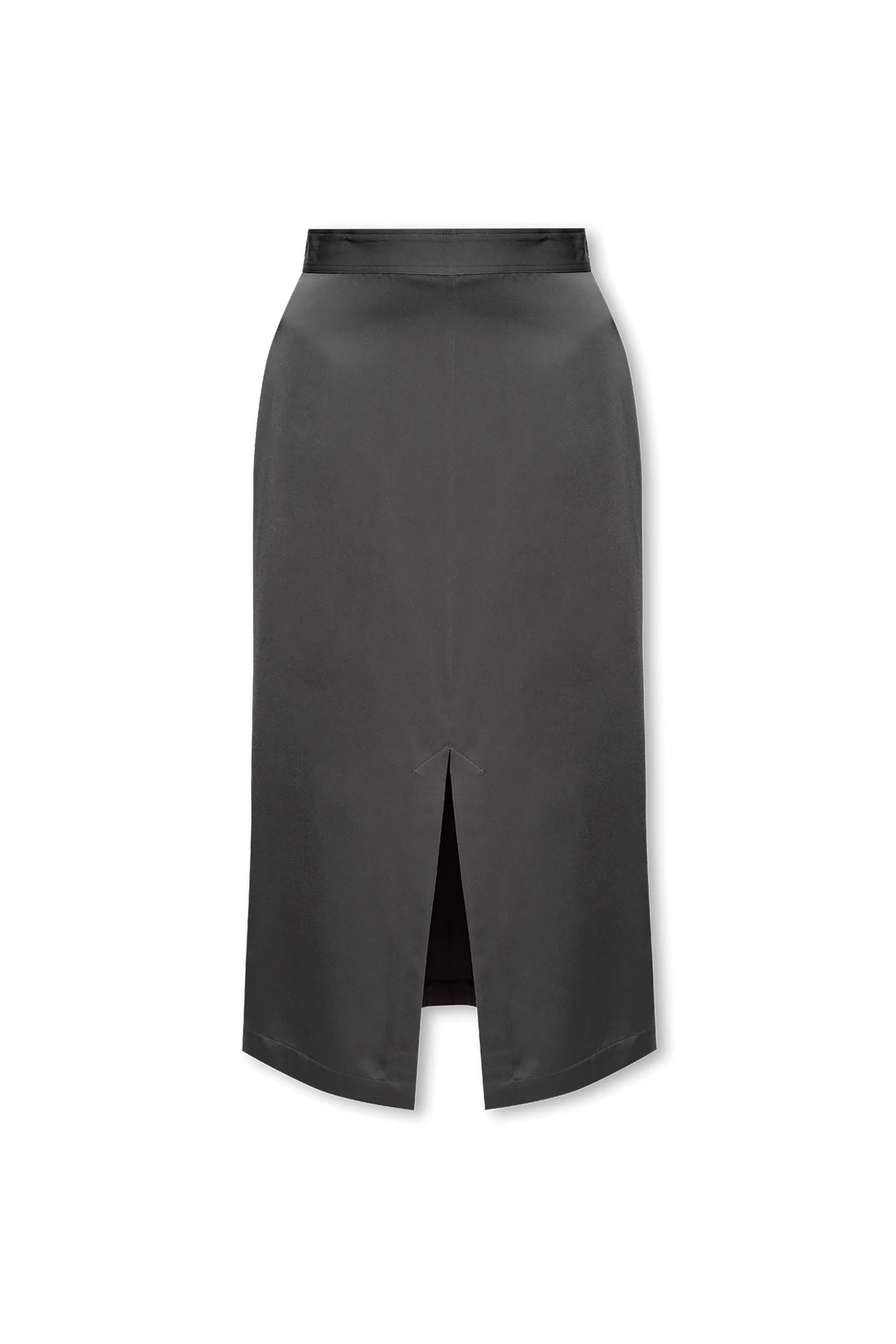 Satin skirt with slit