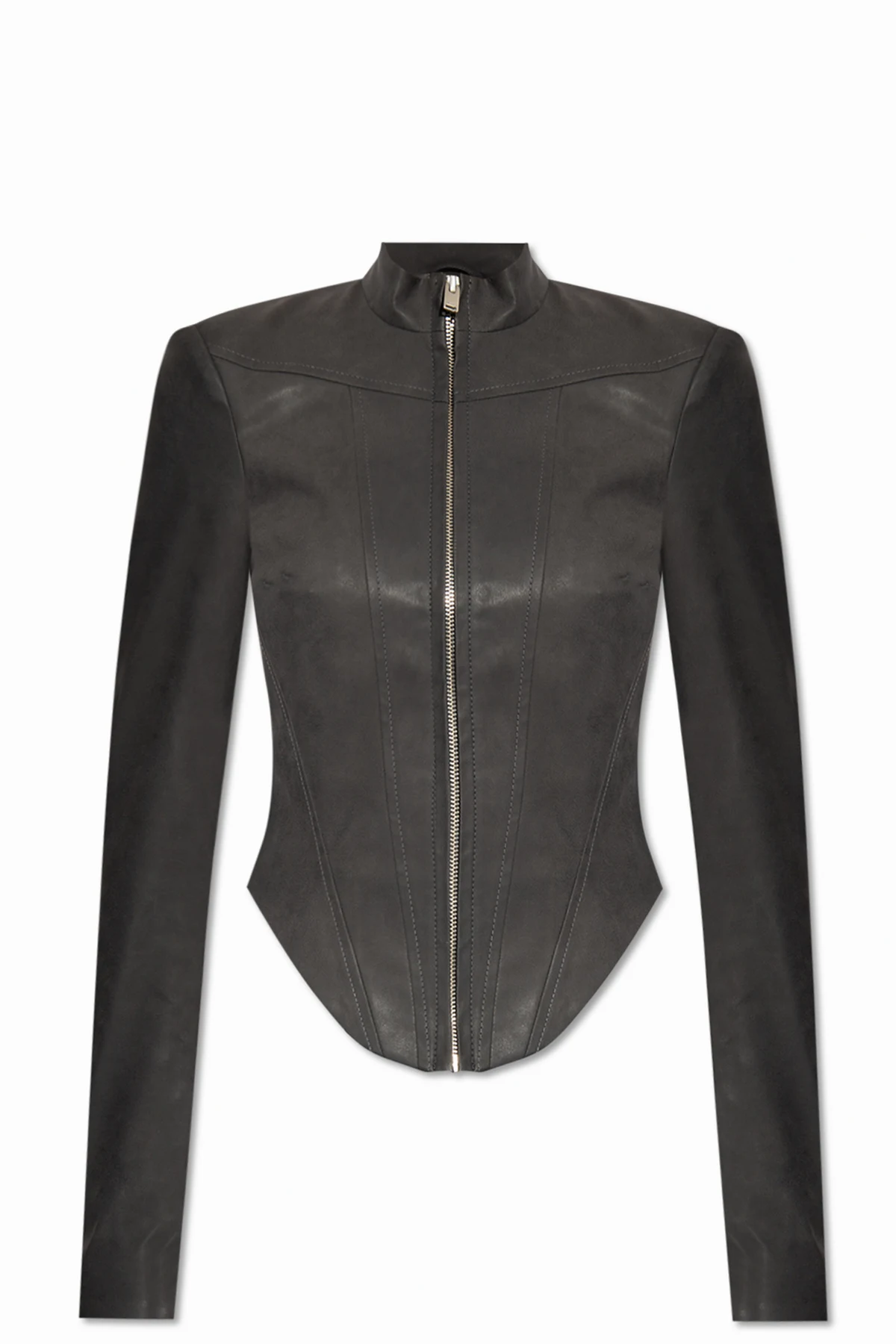 Kurtka z asymetrycznym wykończeniem